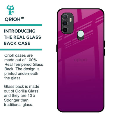 Magenta Gradient Glass Case For Oppo A33