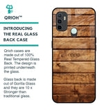 Wooden Planks Glass Case for Oppo A33