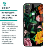 Flowers & Butterfly Glass Case for Oppo A33