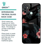 Tropical Art Flower Glass Case for Oppo A33