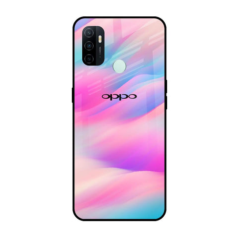 Colorful Waves Oppo A33 Glass Cases & Covers Online