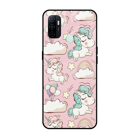 Balloon Unicorn Oppo A33 Glass Cases & Covers Online