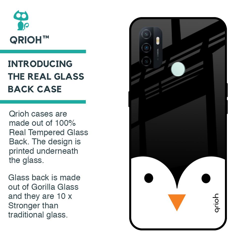 Cute Penguin Glass Case for Oppo A33
