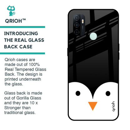 Cute Penguin Glass Case for Oppo A33