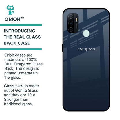 Overshadow Blue Glass Case For Oppo A33