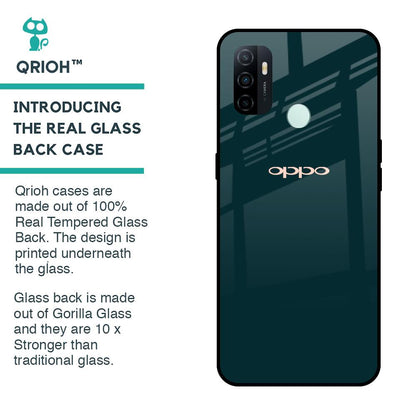 Hunter Green Glass Case For Oppo A33