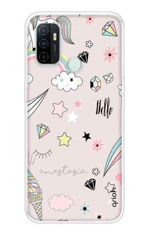 Unicorn Doodle Oppo A33 Back Cover