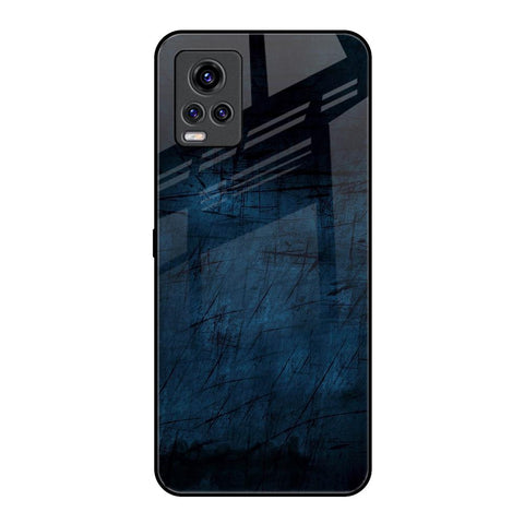Dark Blue Grunge Vivo V20 Pro Glass Back Cover Online