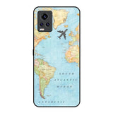 Travel Map Vivo V20 Pro Glass Back Cover Online