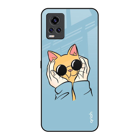 Adorable Cute Kitty Vivo V20 Pro Glass Back Cover Online