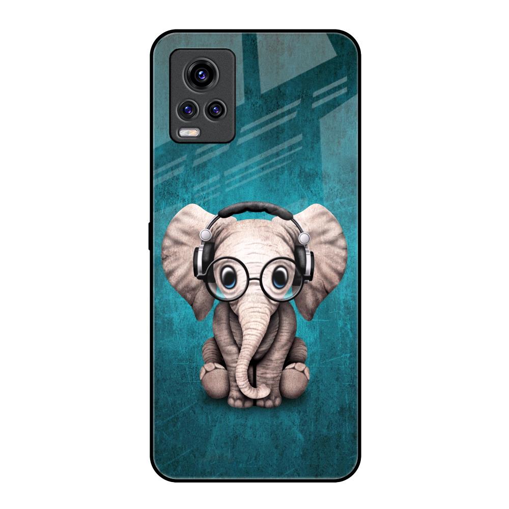 Adorable Baby Elephant Vivo V20 Pro Glass Back Cover Online