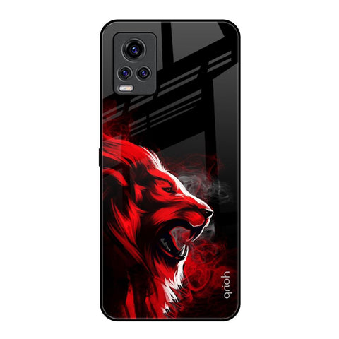 Red Angry Lion Vivo V20 Pro Glass Back Cover Online
