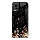 Floating Floral Print Vivo V20 Pro Glass Back Cover Online