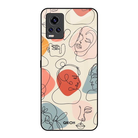 Abstract Faces Vivo V20 Pro Glass Back Cover Online