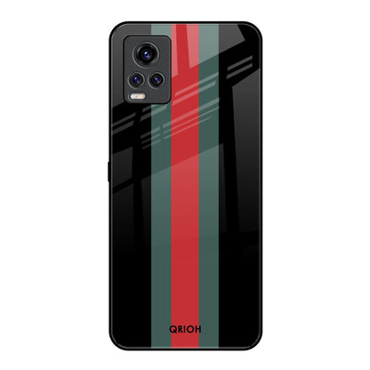 Vertical Stripes Vivo V20 Pro Glass Back Cover Online