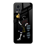 Luffy Line Art Vivo V20 Pro Glass Back Cover Online