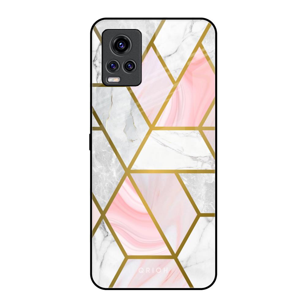 Geometrical Marble Vivo V20 Pro Glass Back Cover Online