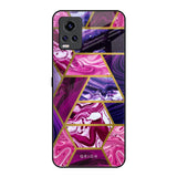 Electroplated Geometric Marble Vivo V20 Pro Glass Back Cover Online