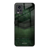 Green Leather Vivo V20 Pro Glass Back Cover Online