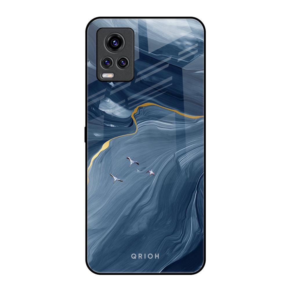 Deep Ocean Marble Vivo V20 Pro Glass Back Cover Online