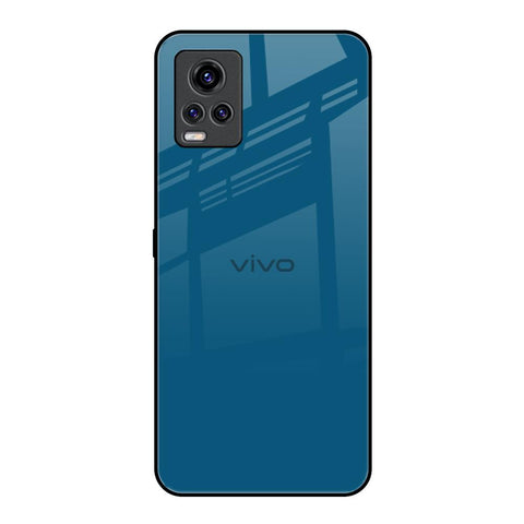 Cobalt Blue Vivo V20 Pro Glass Back Cover Online