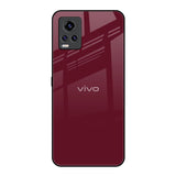 Classic Burgundy Vivo V20 Pro Glass Back Cover Online