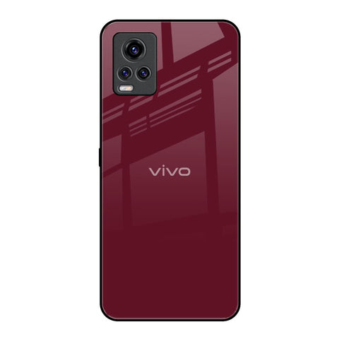 Classic Burgundy Vivo V20 Pro Glass Back Cover Online