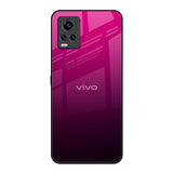 Purple Ombre Pattern Vivo V20 Pro Glass Back Cover Online