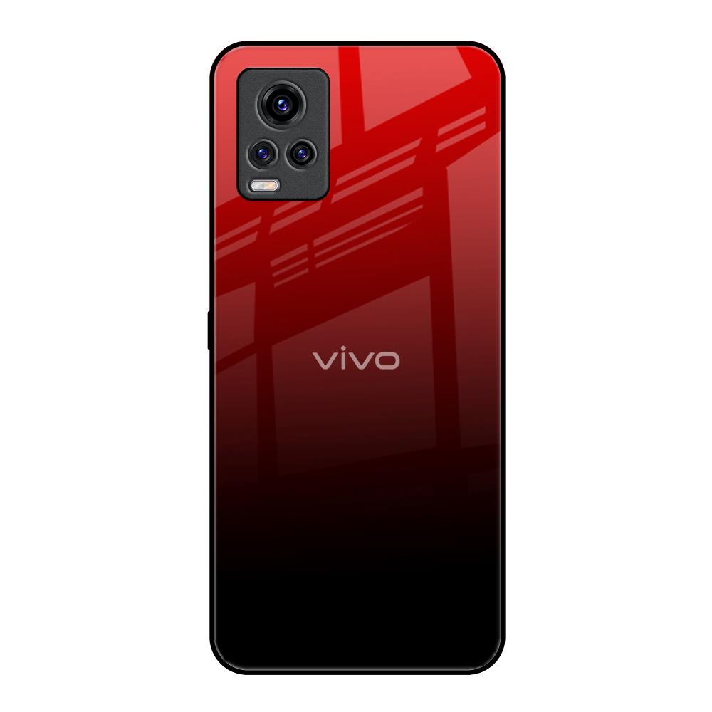Maroon Faded Vivo V20 Pro Glass Back Cover Online