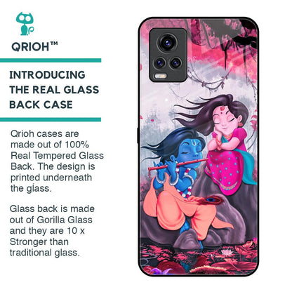 Radha Krishna Art Glass Case for Vivo V20 Pro