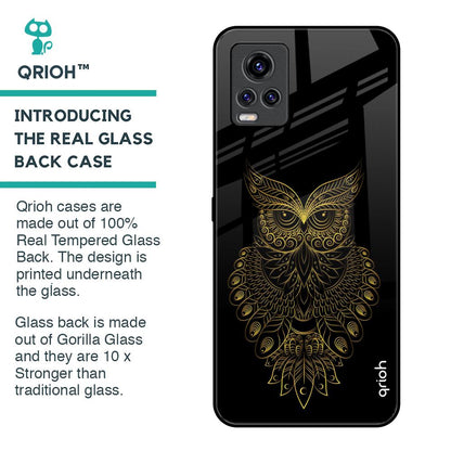 Golden Owl Glass Case for Vivo V20 Pro