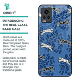Blue Cheetah Glass Case for Vivo V20 Pro