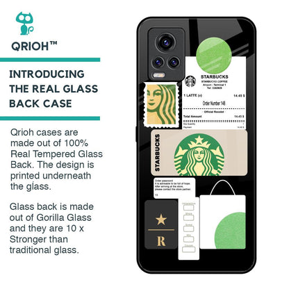Coffee Latte Glass Case for Vivo V20 Pro
