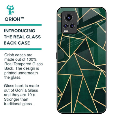 Abstract Green Glass Case For Vivo V20 Pro