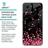 Heart Rain Fall Glass Case For Vivo V20 Pro