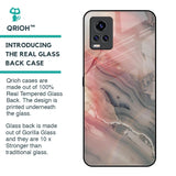 Pink And Grey Marble Glass Case For Vivo V20 Pro