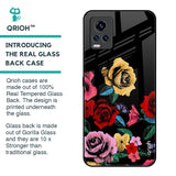 Floral Decorative Glass Case For Vivo V20 Pro