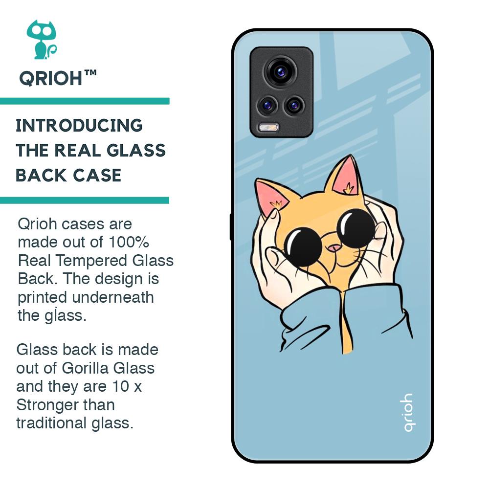 Adorable Cute Kitty Glass Case For Vivo V20 Pro