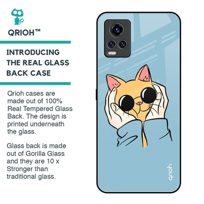 Adorable Cute Kitty Glass Case For Vivo V20 Pro
