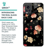 Black Spring Floral Glass Case for Vivo V20 Pro