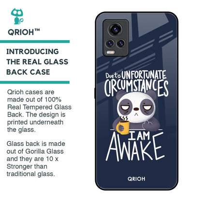Struggling Panda Glass Case for Vivo V20 Pro