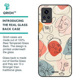 Abstract Faces Glass Case for Vivo V20 Pro