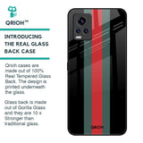 Vertical Stripes Glass Case for Vivo V20 Pro