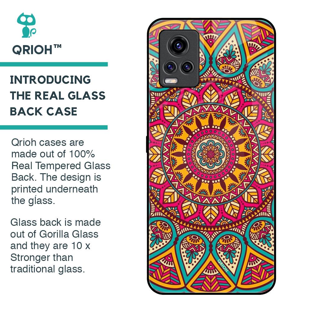 Elegant Mandala Glass Case for Vivo V20 Pro
