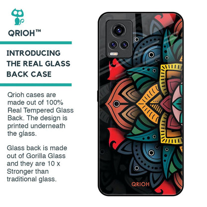 Retro Gorgeous Flower Glass Case for Vivo V20 Pro