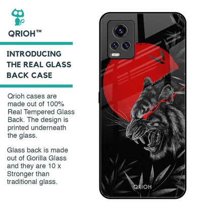 Red Moon Tiger Glass Case for Vivo V20 Pro