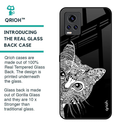 Kitten Mandala Glass Case for Vivo V20 Pro