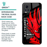 Red Vegeta Glass Case for Vivo V20 Pro