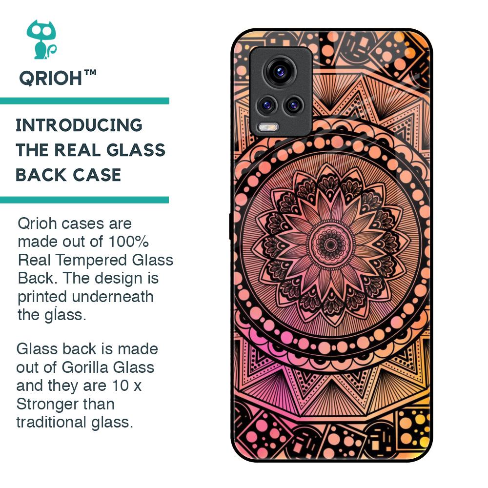 Floral Mandala Glass Case for Vivo V20 Pro