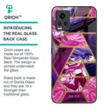 Electroplated Geometric Marble Glass Case for Vivo V20 Pro